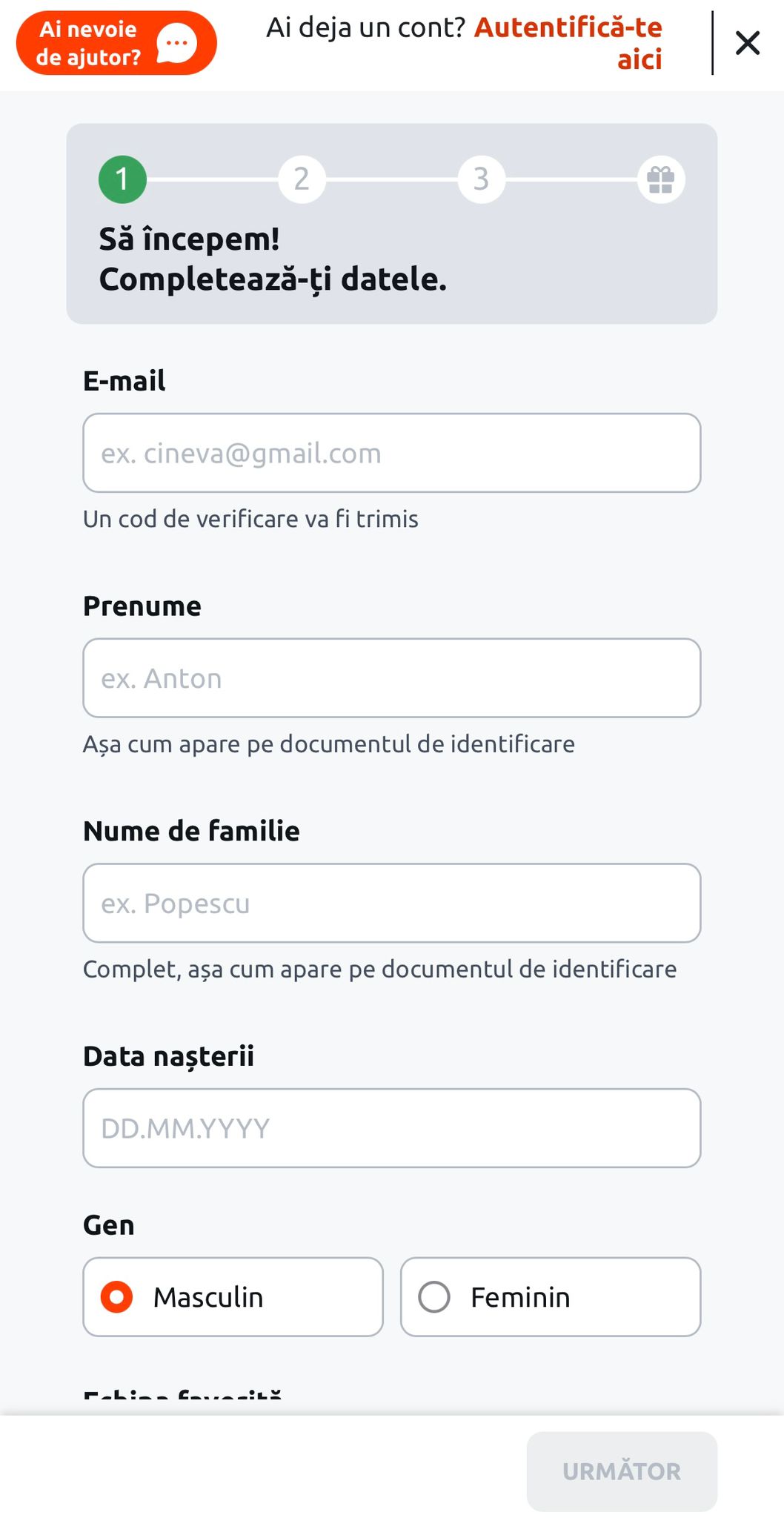 inregistrare betano