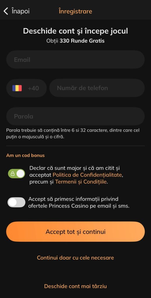 inregistrare princess
