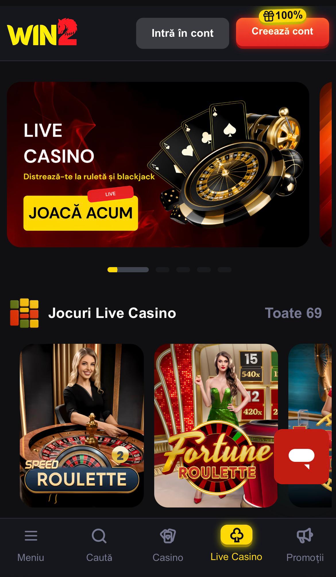 live casino win2
