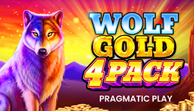Imagine slot Wolf Gold, Pragmatic Play, lup, munți